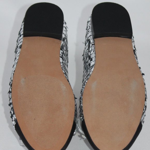 Steve Madden Ellison Silver Sequin Ballet Flat Size 9 - Picture 8 of 8